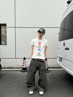 KARMANISTIC Multi Color Yin Yang Print Tee