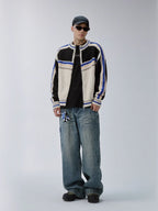 F2CE Color Block Zip Knit Cowichan Cardigan