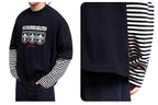 F3F Select Layered Stripe Long Sleeve Waffle Tee