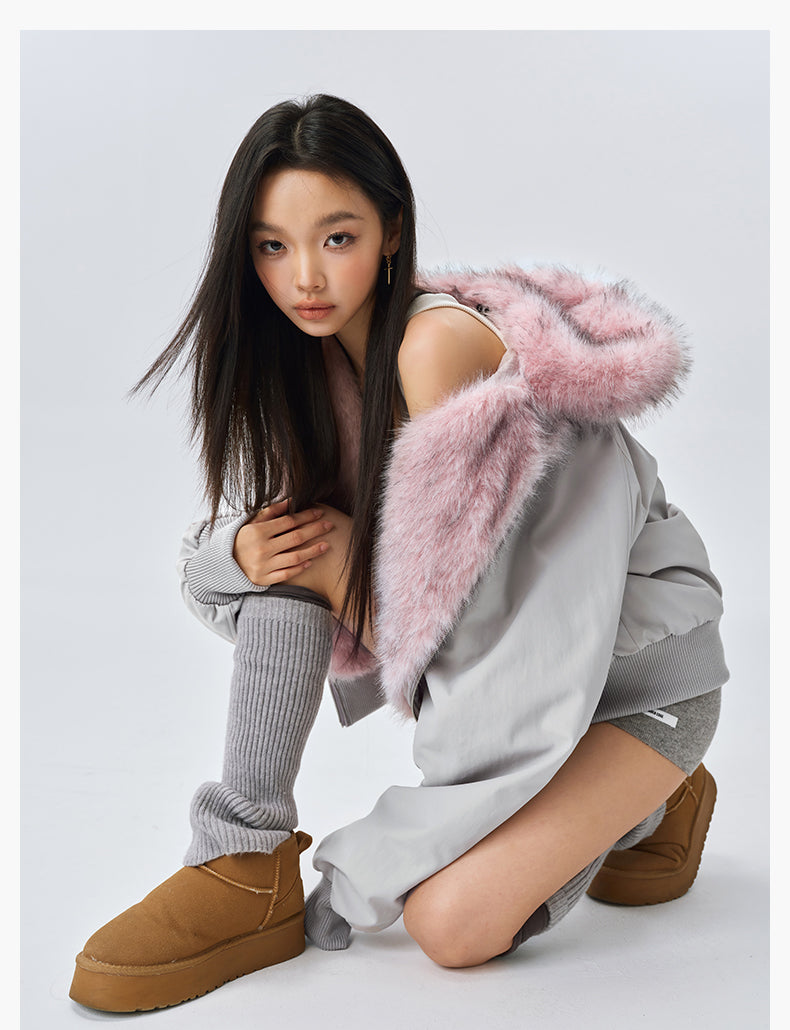 MEDM Fur-Lined Hooded Jacket