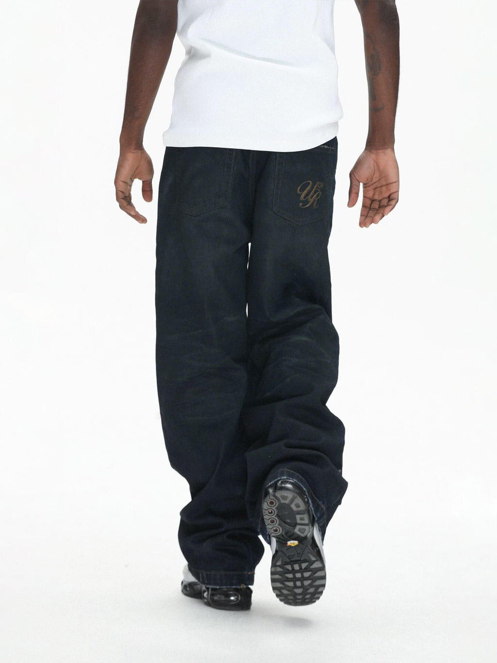 UNTILWERICH Vintage Whiskered Washed Distressed Jeans