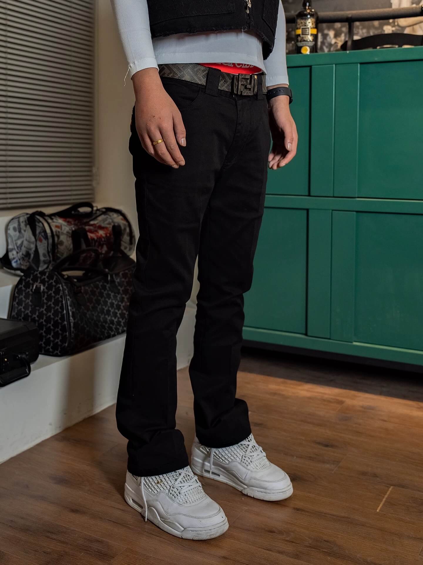TGFCLUB Basic Slim Fit Flared Pants