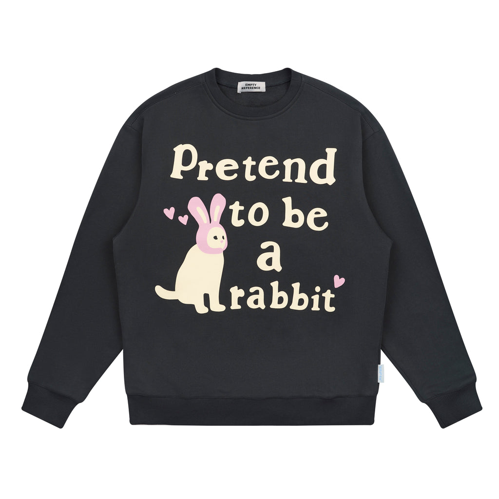 EMPTY REFERENCE Rabbit Kitten Print Sweatshirts