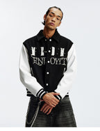 MEDM Pearl Logo Color Block Varsity Jacket
