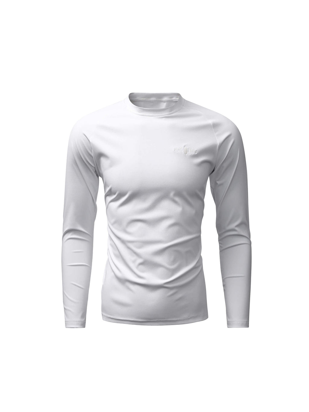 KARMANISTIC Quick Dry Stretch Fit Logo Embroidered Workout Long Sleeve Tee