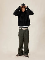 EVILKNIGHT(EK) Jacquard Knit Zip Up Hoodie