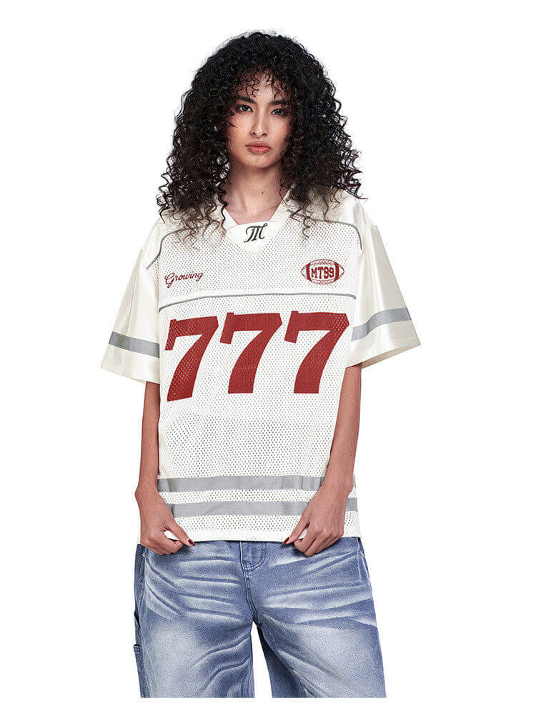 F3F Select 777 Numbering Reflective Stripe Mesh Short Sleeve Hockey Jersey