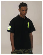 Remedy Cocktail Glass Girl Embroidery Polo Shirt