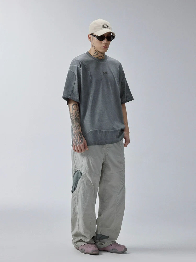 F2CE Deconstructed Stitching Mud Dyed Metal Logo Tee