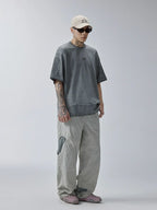 F2CE Deconstructed Stitching Mud Dyed Metal Logo Tee