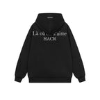Harsh and Cruel Basic Logo Slogan HACR Embroidered Hoodie
