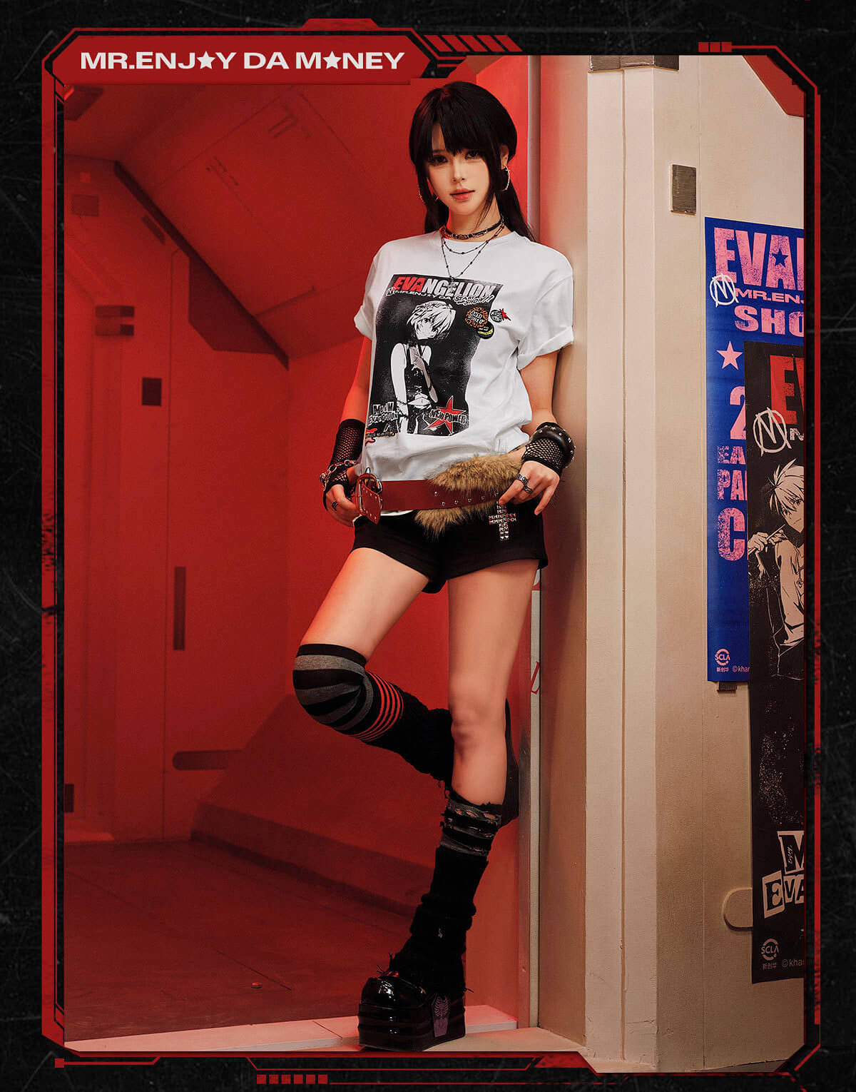 MEDM x EVA NEVER END Vintage Character Poster Print Tee