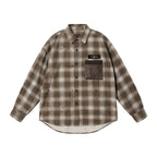 JHYQ Plaid Patch Pocket Long Sleeve Shirt