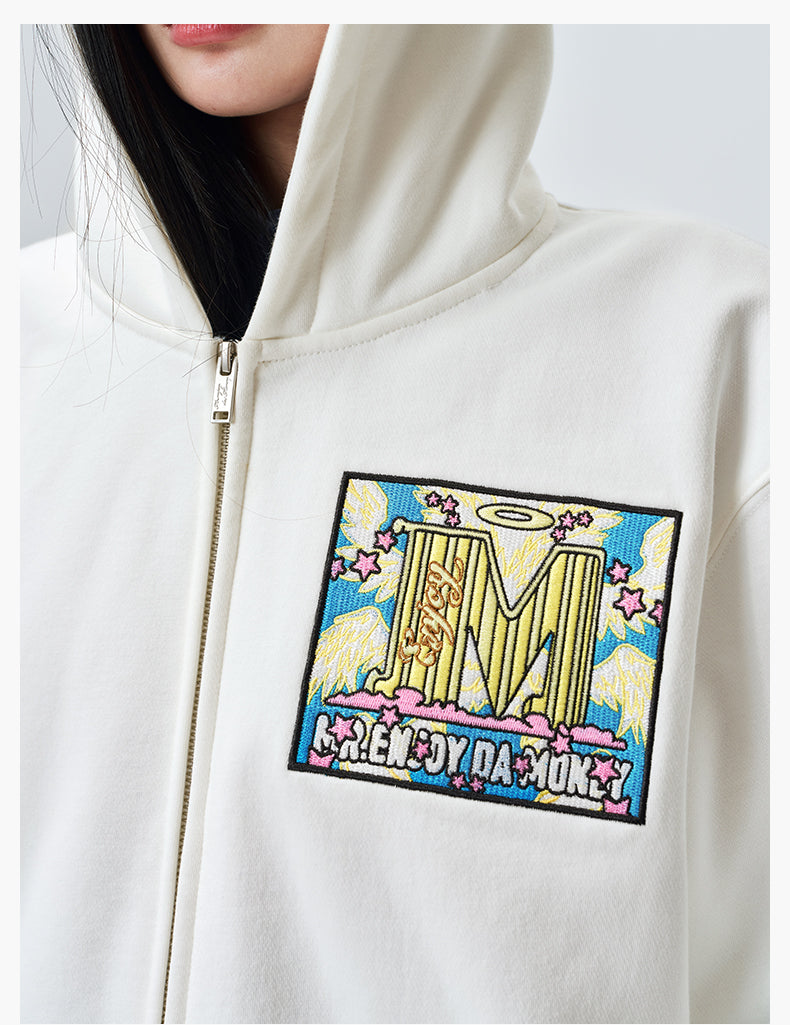 MEDM Angel & Devil Horns Zip-Up Hoodie