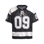 F3F Select Color Block Lace Up Mesh Short Sleeve Hockey Jersey