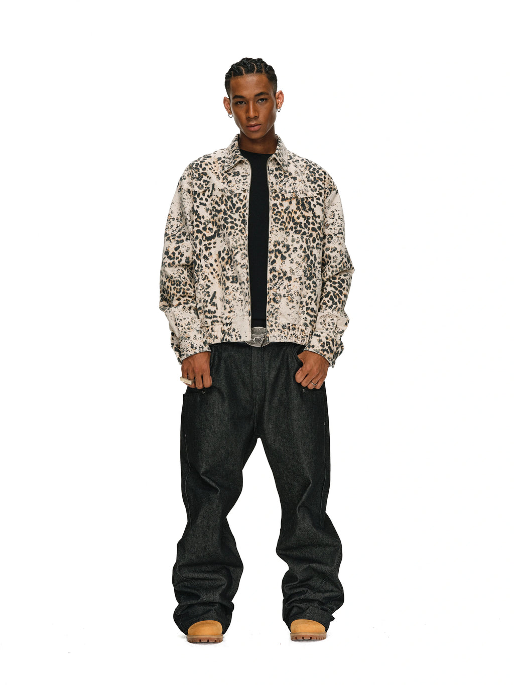 ANTIDOTE Leopard Washed Work Jacket
