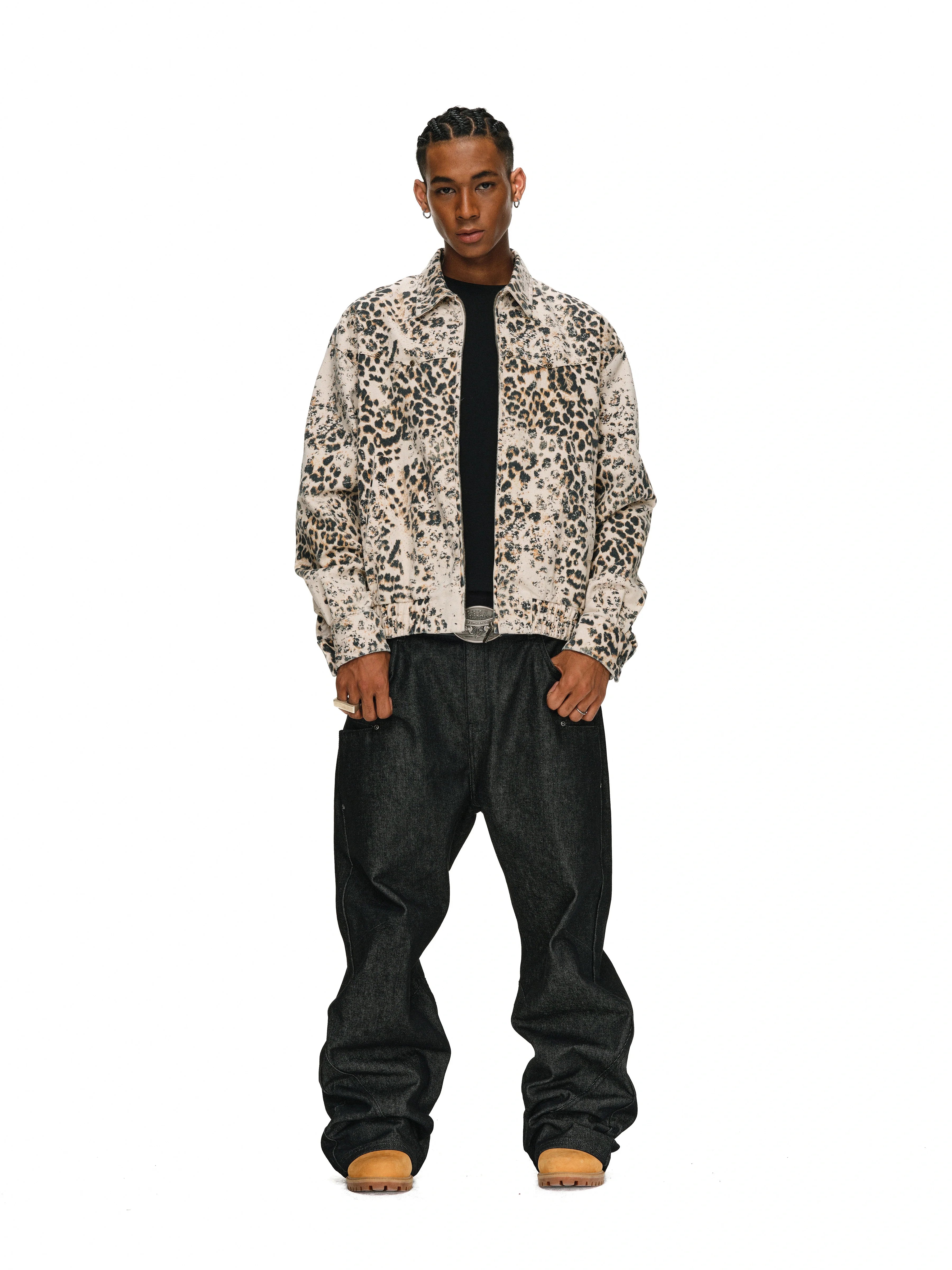 ANTIDOTE Leopard Washed Work Jacket