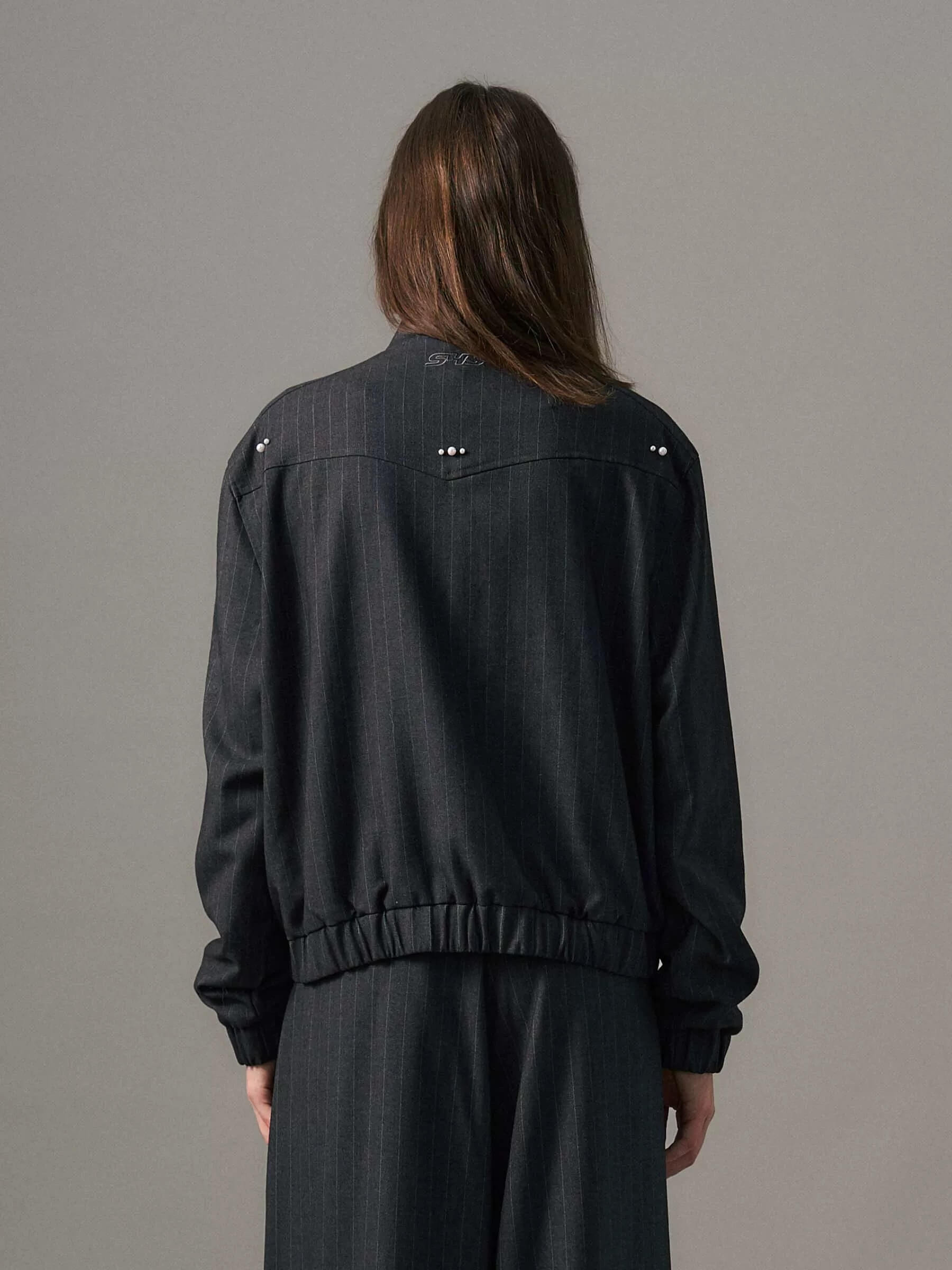 S45 Pearl Embellished Harrington Jacket