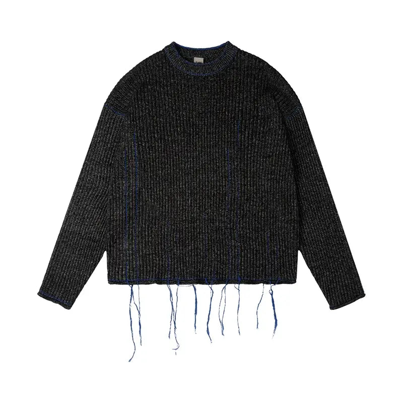 Labt Blue Stitch Work Knit Sweater
