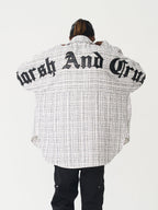 Harsh and Cruel Gothic Logo Flannel Shirt