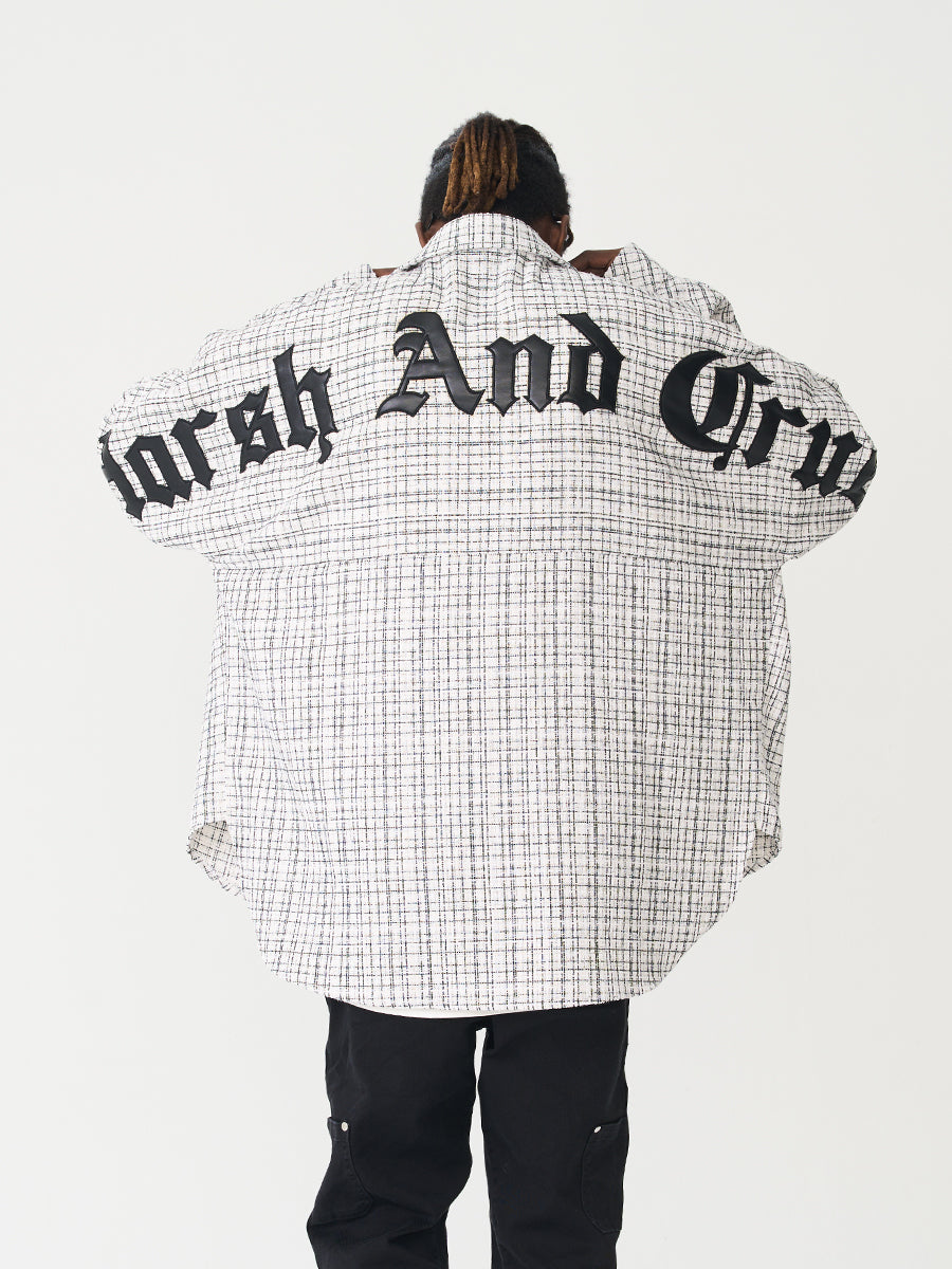 Harsh and Cruel Gothic Logo Flannel Shirt