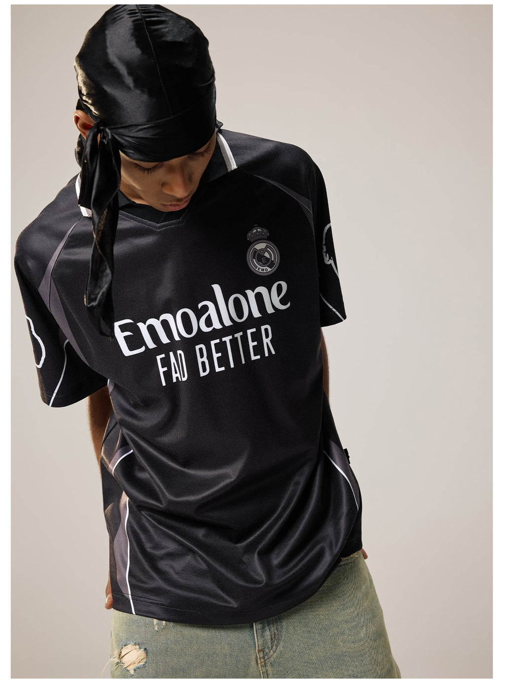 Remedy Emoalone Print Inspired Soccer Jersey Polo Shirt