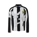 YADcrew Lace Peace Dove Striped Long Sleeve Soccer Jersey