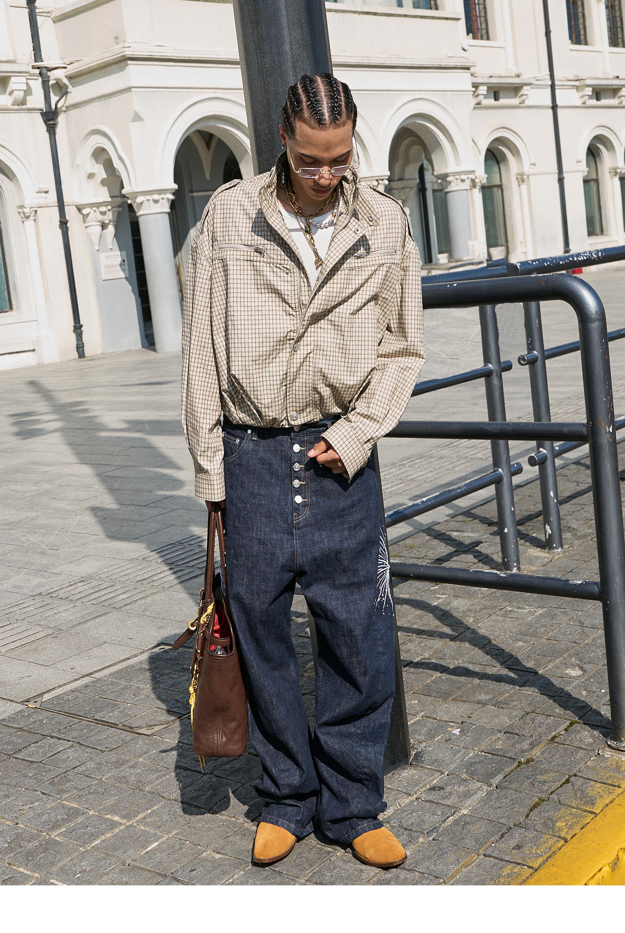 STEEPC Plaid Short Jacket