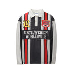 UNTILWERICH Contrast Stitch Long Sleeve Polo Jersey