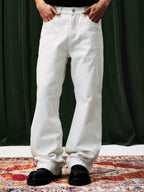 YADcrew 3D Embossed White Distressed Jeans