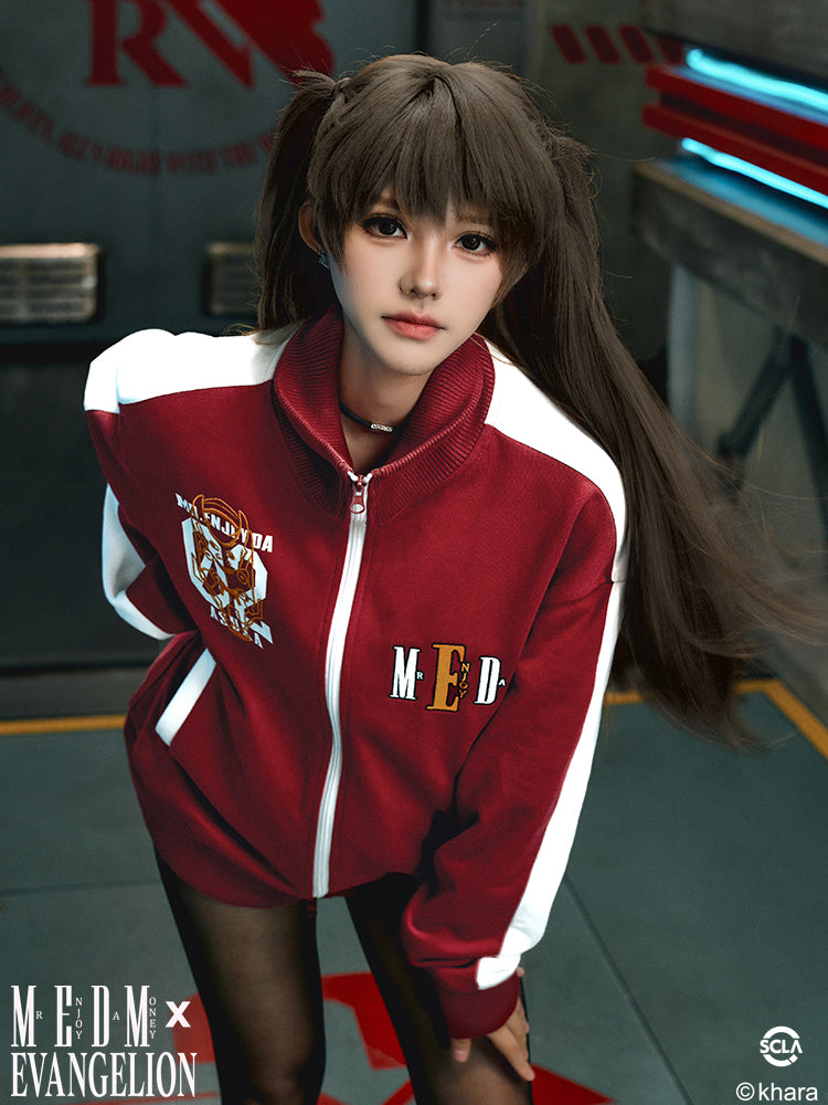 MEDM x EVA Line Art Body Contrast Color Track Jacket