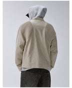F2CE Patchwork Grain PU Leather Racing Jacket