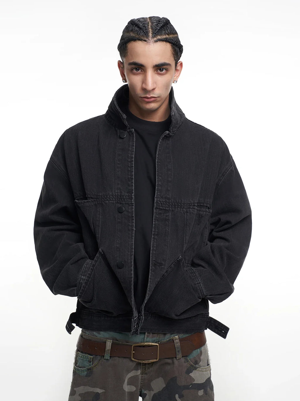 F3F Select Classic Black Washed Denim Jacket