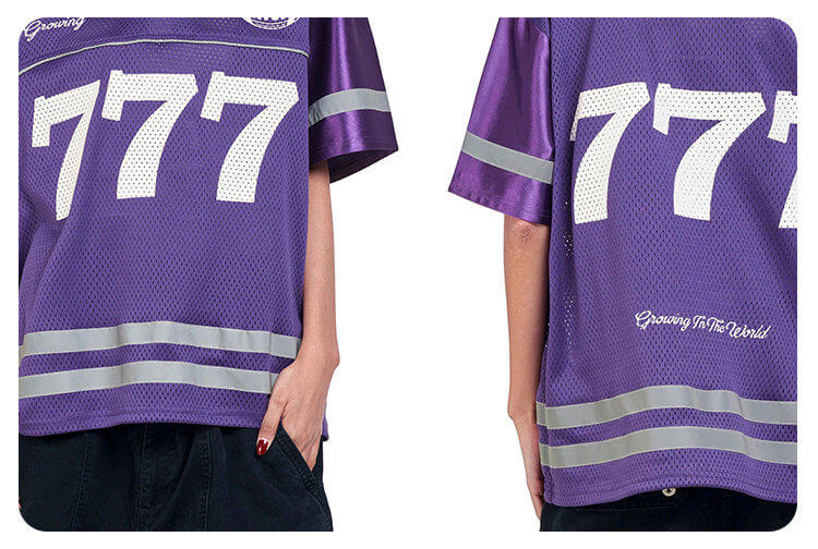 F3F Select 777 Numbering Reflective Stripe Mesh Short Sleeve Hockey Jersey