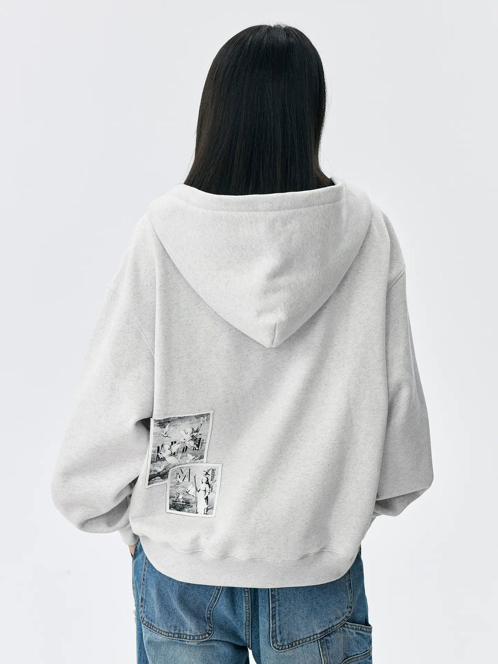 MEDM Angel Patch Zip Up Hoodie