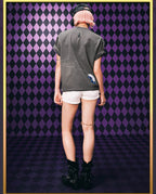 MEDM × JOJO Washed Distressed Character Print Tee