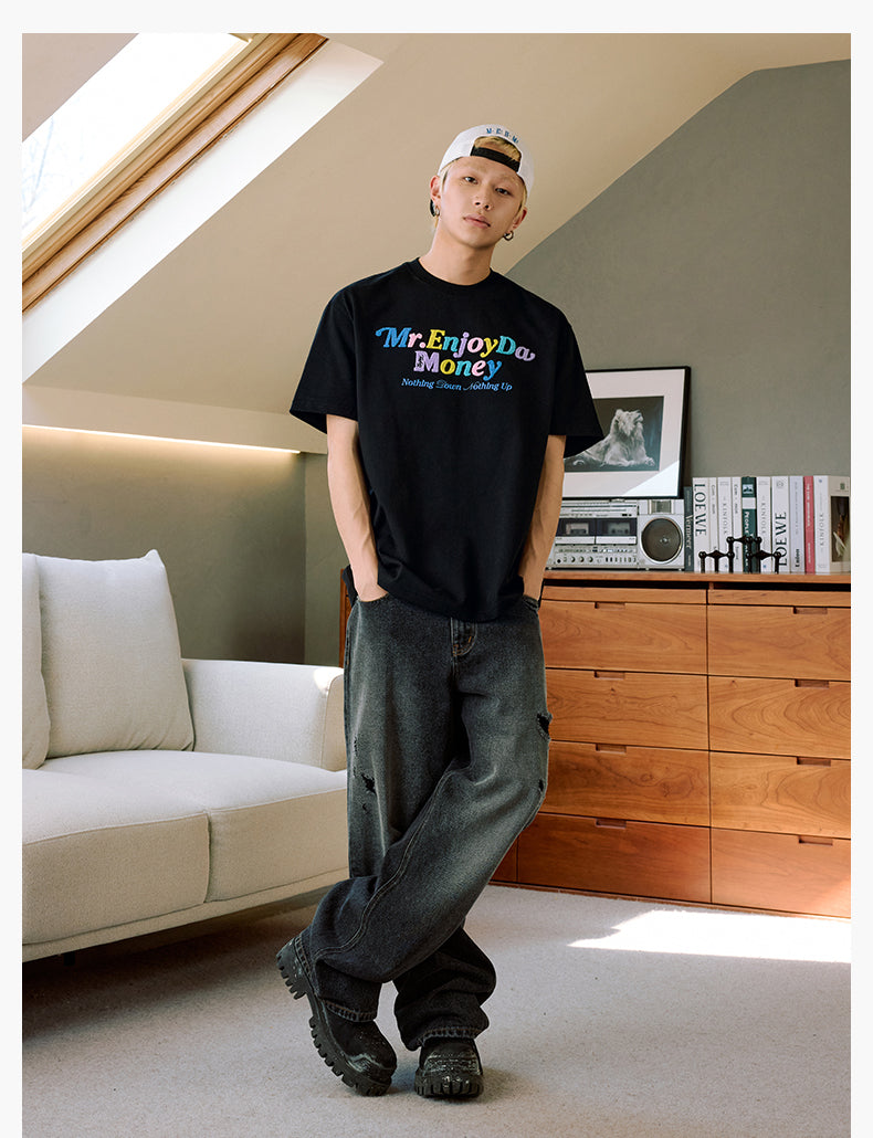 MEDM Multicolor Terry Embroidery Tee