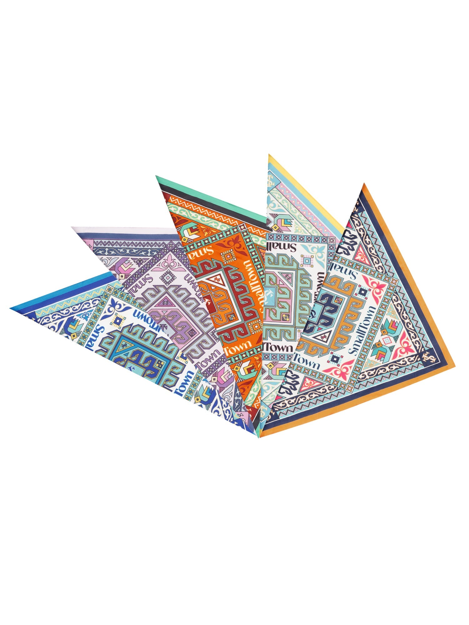 Small Town Kid Geometric Pattern Square Scarf