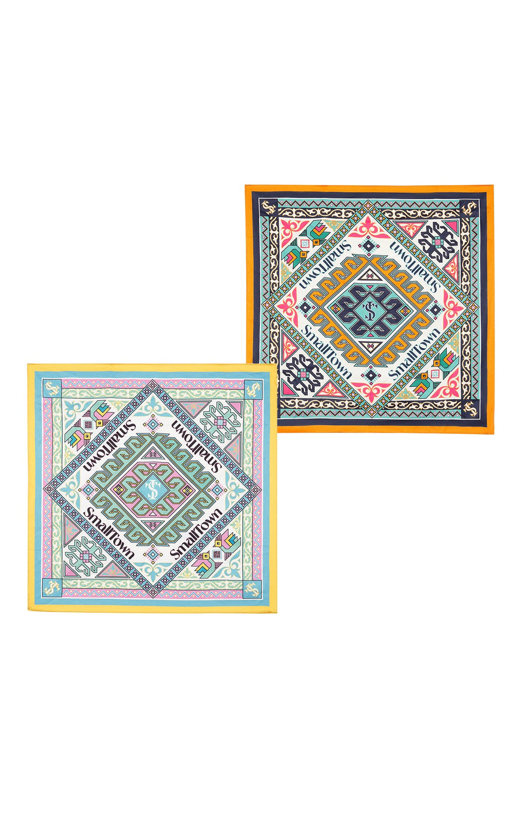 Small Town Kid Geometric Pattern Square Scarf