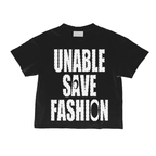 KARMANISTIC Rhinestone Slogan Print Tee
