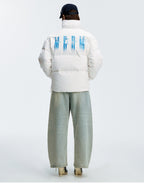 MEDM Rhinestone Studded Logo Down Jacket