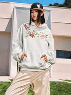 MEDM Colorful Floral Embroidered Hoodie