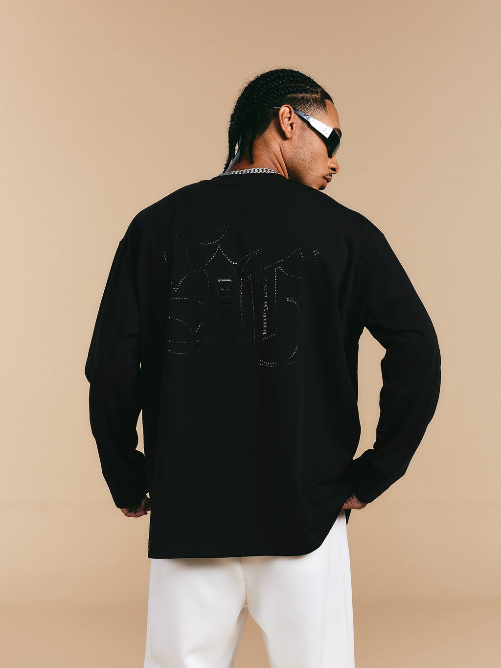 1807 Glossy Logo Print Long Sleeve Tee