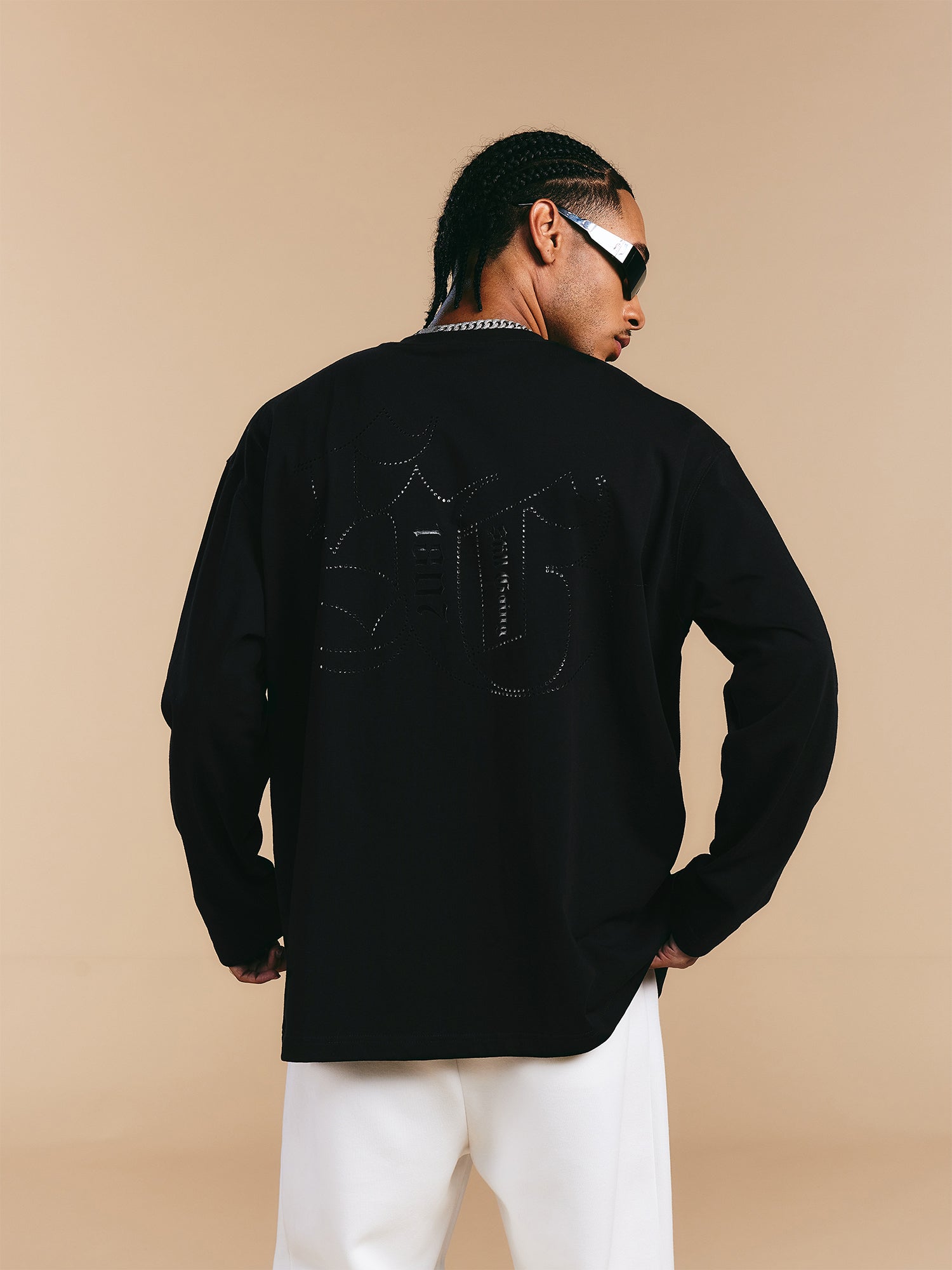 1807 Glossy Logo Print Long Sleeve Tee
