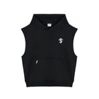 Small Town Kid Basic Embroidered Logo Sleeveless Hoodie