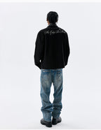 MEDM Star Studded Leather Patch Detroit Jacket