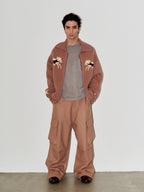 LIBERAFIT Wool Blend 3D Flap Pocket Baggy Cargo Pants