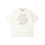 1807 Still Going Print Rhinestone Short Sleeve Tee