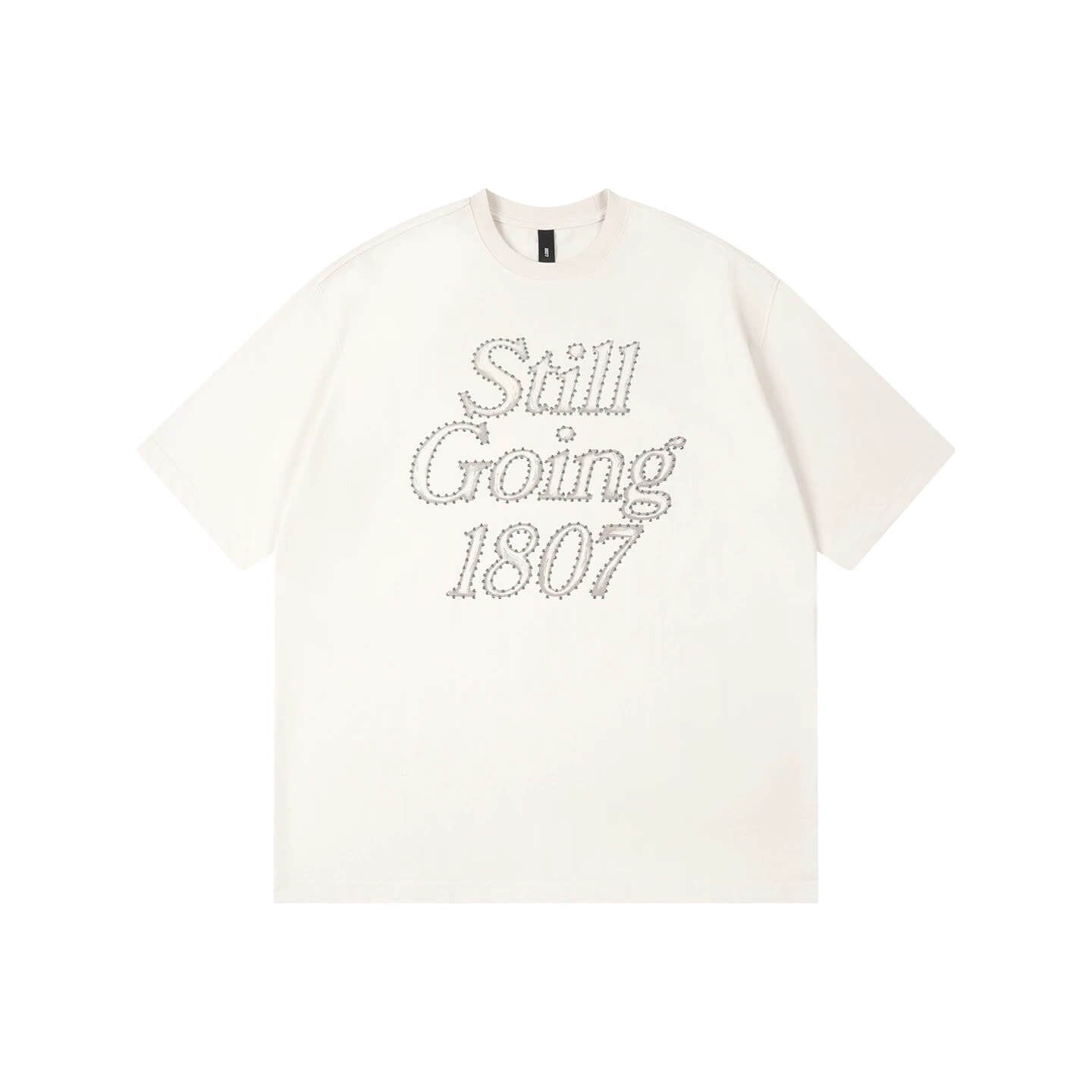 1807 Still Going Print Rhinestone Short Sleeve Tee
