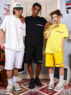 AFGK Embroidery Gradient Sports Sweat Shorts
